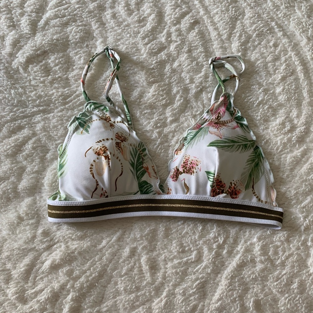 White floral bikini top